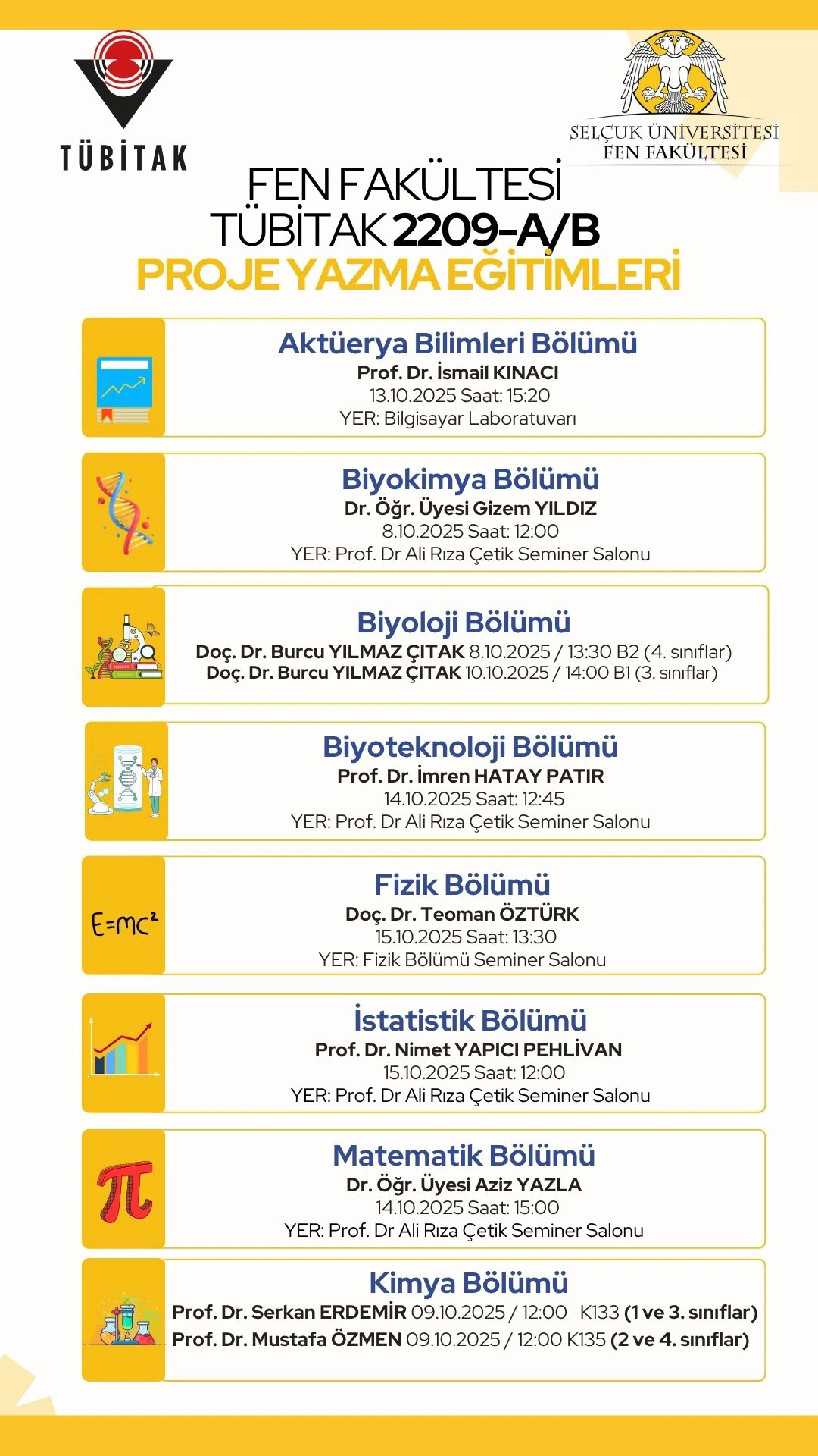 2209-A/B Araştırma Projeleri 2025 Yılı Eğitim Programı